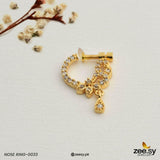 Nose Ring-0033 Golden White Nose ring - Zeesy Jewellery Pakistan | Premium Artificial & Imitation Jewellery