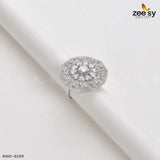 Round Ring-8269 Silver White Rings - Zeesy Jewellery Pakistan