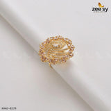 Rhinestone Ring-8276 Golden Champagne Rings - Zeesy Jewellery Pakistan | Premium Artificial & Imitation Jewellery