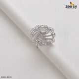 Rhinestone Ring-8276 Silver White Rings - Zeesy Jewellery Pakistan | Premium Artificial & Imitation Jewellery