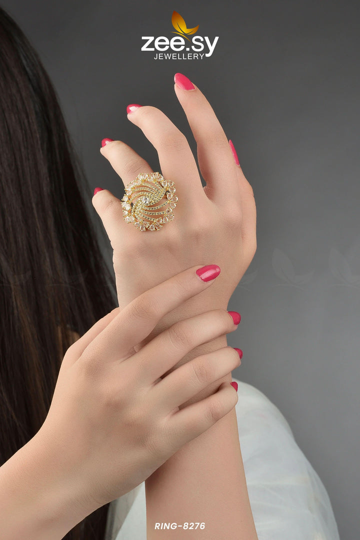 Rhinestone Ring-8276 Rings - Zeesy Jewellery Pakistan | Premium Artificial & Imitation Jewellery