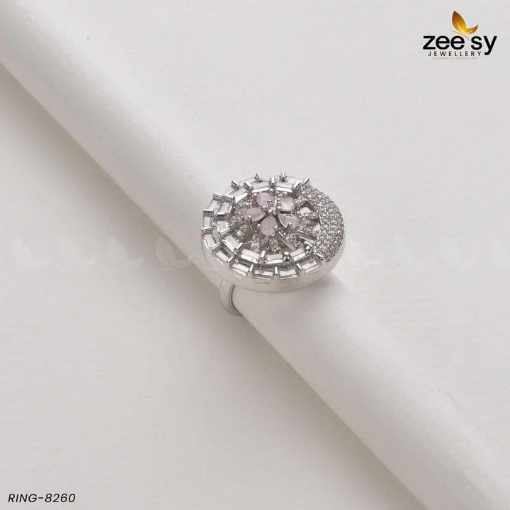 RING-8260 Silver Mint Pink Rings - Zeesy Jewellery Pakistan | Premium Artificial & Imitation Jewellery