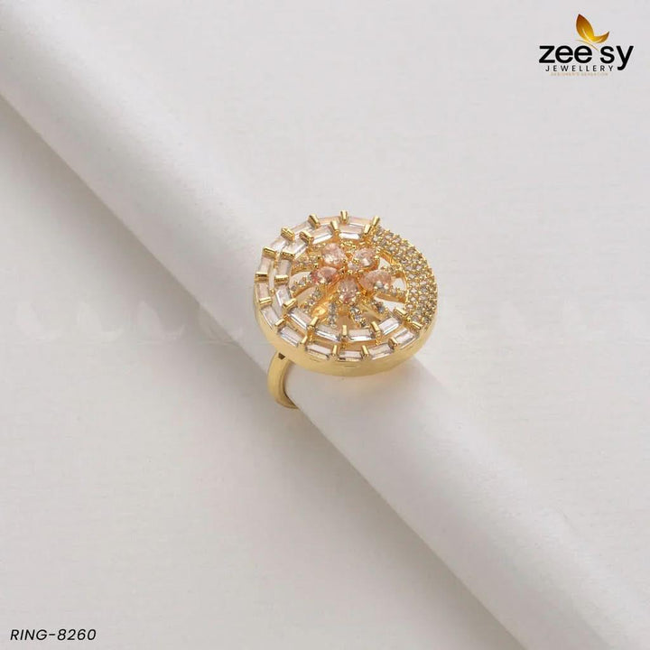 RING-8260 Golden Champagne Rings - Zeesy Jewellery Pakistan | Premium Artificial & Imitation Jewellery
