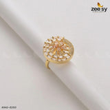 RING-8260 Golden Champagne Rings - Zeesy Jewellery Pakistan | Premium Artificial & Imitation Jewellery