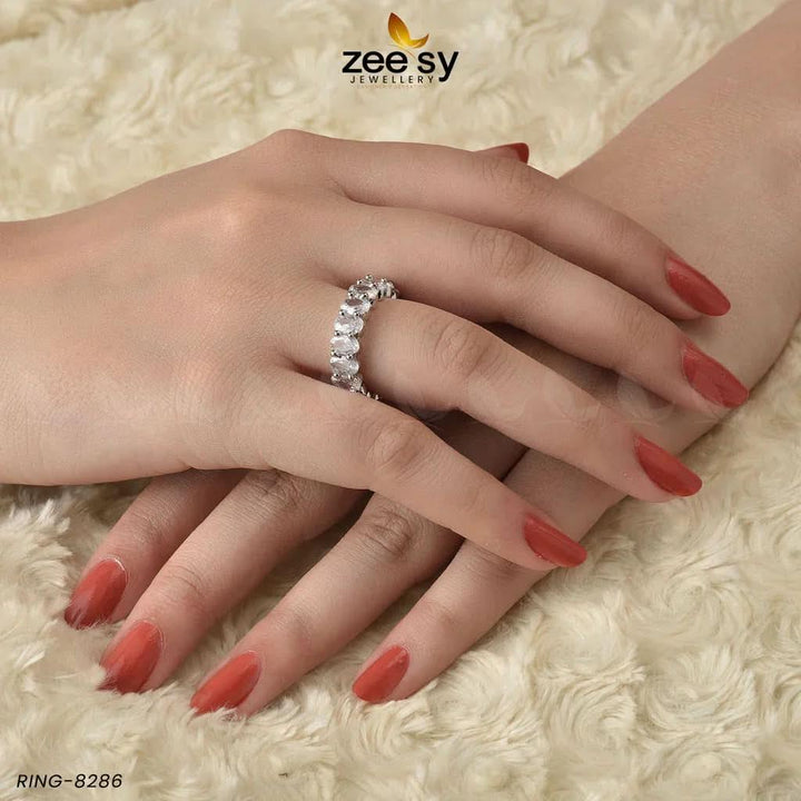 RING-8286 Silver White Rings - Zeesy Jewellery Pakistan | Premium Artificial & Imitation Jewellery